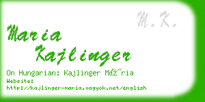 maria kajlinger business card